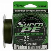 Плетёный шнур Sunline SUPER PE DARK GREEN 150m #1.5 15lb 7.5kg